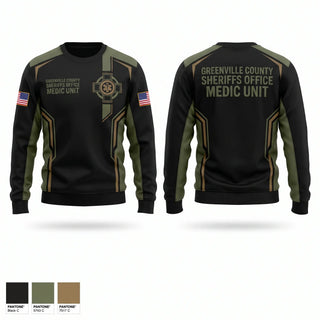 Crew Neck Sweatshirt, Greenville County Sheriff’s Office - Medic Unit, Police, Teamtime, Team time, sublimation, custom sports apparel, team uniforms, spirit wear, spiritwear, sports uniforms, custom shirts, team store, custom team store, fundraiser sports, apparel fundraiser