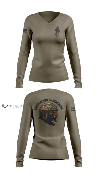 1136th MP Co 54858504 Women's Long Sleeve V-neck Shirt - 6