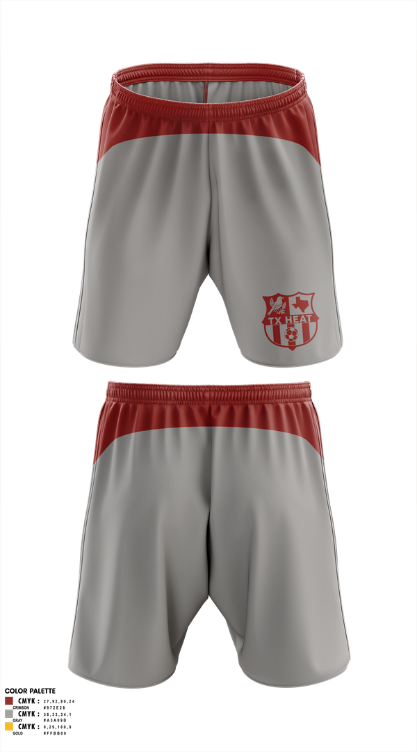 Mens Soccer Shorts, TX HEAT, Men's Soccer, Teamtime, Team time, sublimation, custom sports apparel, team uniforms, spirit wear, spiritwear, sports uniforms, custom shirts, team store, custom team store, fundraiser sports, apparel fundraiser