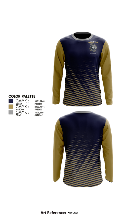The Pack Wrestling Club 8893723 Long Sleeve Performance Shirt 1