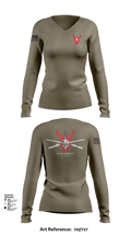 D Co 1-133 IN 71672506 Women's Long Sleeve V-neck Shirt - 12