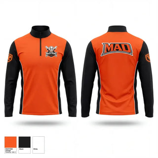 Quarter Zip Jacket, MAD Xtreme, Softball, Teamtime, Team time, sublimation, custom sports apparel, team uniforms, spirit wear, spiritwear, sports uniforms, custom shirts, team store, custom team store, fundraiser sports, apparel fundraiser
