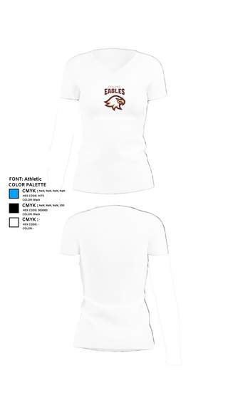 Womens Short Sleeve Vneck Shirt, Sharon Eagles Swimming, Swimming, Teamtime, Team time, sublimation, custom sports apparel, team uniforms, spirit wear, spiritwear, sports uniforms, custom shirts, team store, custom team store, fundraiser sports, apparel fundraiser