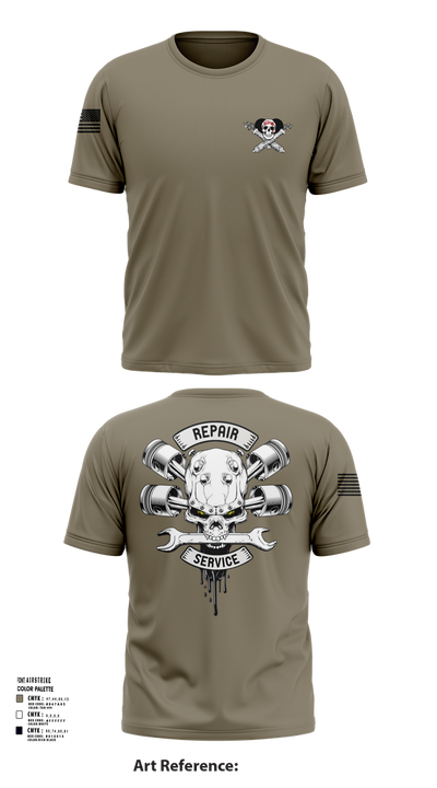 1-320th FAR FOX CO 66582202 Short Sleeve Performance Shirt - 104