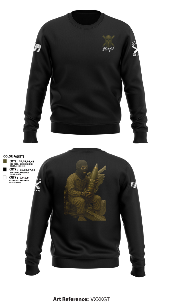 Crew Neck Sweatshirt, Hateful Hotel 2nd Plt, , Teamtime, Team time, sublimation, custom sports apparel, team uniforms, spirit wear, spiritwear, sports uniforms, custom shirts, team store, custom team store, fundraiser sports, apparel fundraiser