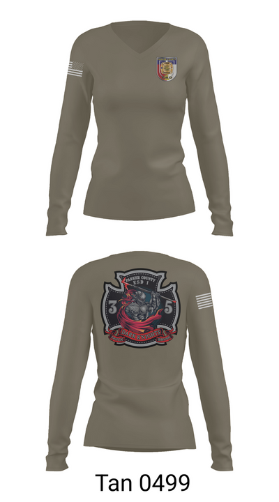 Truck 35 66296032 Women's Long Sleeve V-neck Shirt - 77