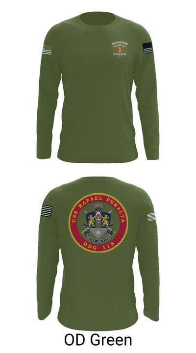USS Rafael Peralta DDG 115 35678200 Long Sleeve Performance Shirt 44