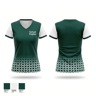 Womens Short Sleeve Vneck Shirt, Exhalt Eagles, Cheer, Teamtime, Team time, sublimation, custom sports apparel, team uniforms, spirit wear, spiritwear, sports uniforms, custom shirts, team store, custom team store, fundraiser sports, apparel fundraiser