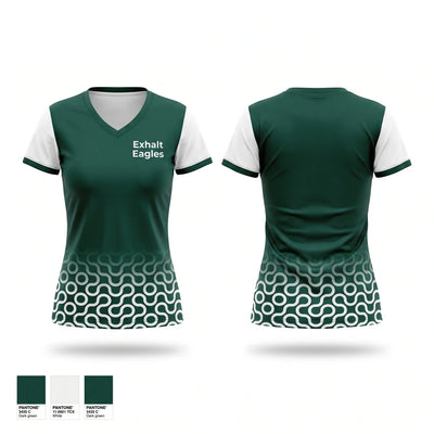 Exhalt Eagles Women's Short Sleeve V-neck Shirt - 1