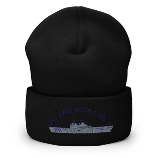 USS IWO JIMA LHD7 FRG Cuffed Beanie | Yupoong 1501KC