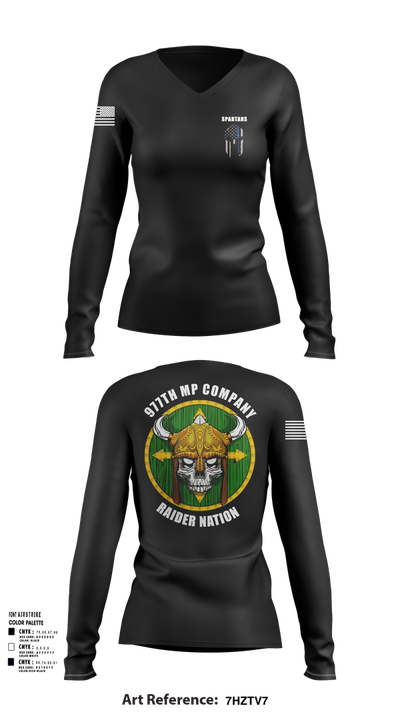Spartans 78365959 Women's Long Sleeve V-neck Shirt - 102