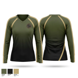 Womens Long Sleeve Vneck Shirt, LAWAKUA, Women's Volleyball, Teamtime, Team time, sublimation, custom sports apparel, team uniforms, spirit wear, spiritwear, sports uniforms, custom shirts, team store, custom team store, fundraiser sports, apparel fundraiser