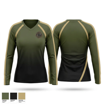LAWAKUA 24923743 Women's Long Sleeve V-neck Shirt - 1