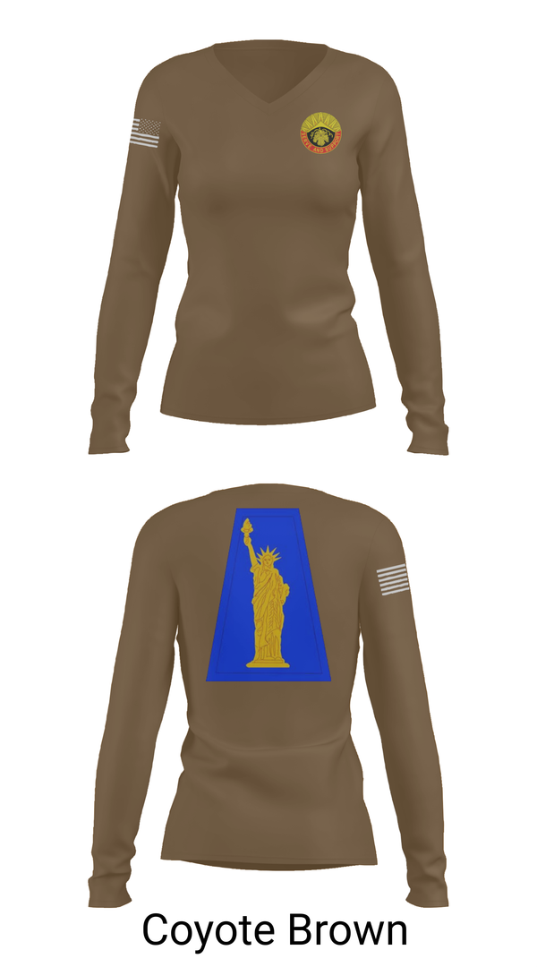 Womens Long Sleeve Vneck Shirt, 389th CSSB, , Teamtime, Team time, sublimation, custom sports apparel, team uniforms, spirit wear, spiritwear, sports uniforms, custom shirts, team store, custom team store, fundraiser sports, apparel fundraiser