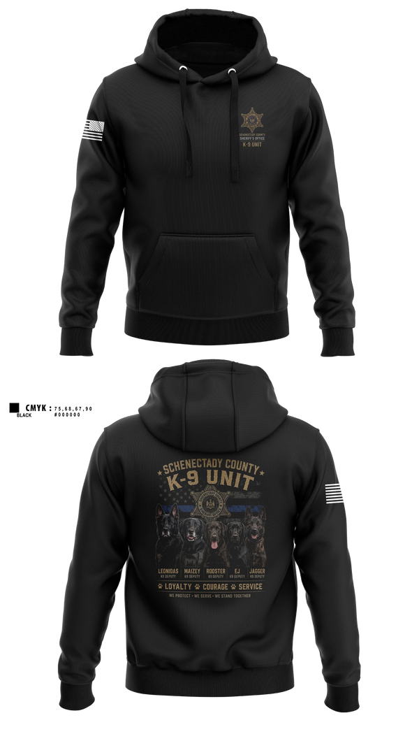 Hoodie, Schenectady County Sheriff K9, Police, Teamtime, Team time, sublimation, custom sports apparel, team uniforms, spirit wear, spiritwear, sports uniforms, custom shirts, team store, custom team store, fundraiser sports, apparel fundraiser