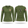 V 1/7 Women's Long Sleeve V-neck Shirt - 1