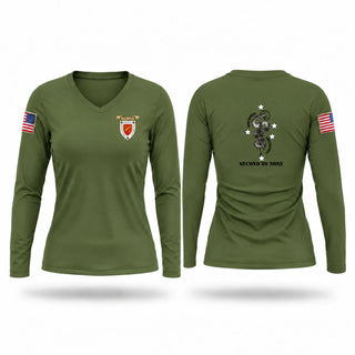 Womens Long Sleeve Vneck Shirt, V 1/7, Marines, Teamtime, Team time, sublimation, custom sports apparel, team uniforms, spirit wear, spiritwear, sports uniforms, custom shirts, team store, custom team store, fundraiser sports, apparel fundraiser