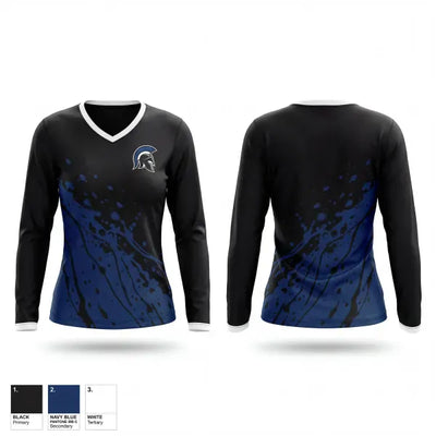 Carolina Spartans 28032927 Women's Long Sleeve V-neck Shirt - 1