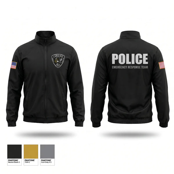 Windbreaker, Lansing Emergency Response Team, Police, Teamtime, Team time, sublimation, custom sports apparel, team uniforms, spirit wear, spiritwear, sports uniforms, custom shirts, team store, custom team store, fundraiser sports, apparel fundraiser