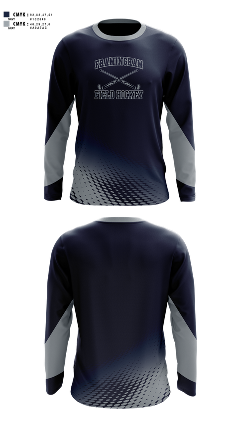 Long Sleeve Performance Shirt, Framingham Field Hockey, Field Hockey, Teamtime, Team time, sublimation, custom sports apparel, team uniforms, spirit wear, spiritwear, sports uniforms, custom shirts, team store, custom team store, fundraiser sports, apparel fundraiser