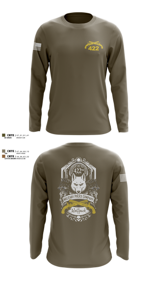 Long Sleeve Performance Shirt, 422nd Military Police Company, Army, Teamtime, Team time, sublimation, custom sports apparel, team uniforms, spirit wear, spiritwear, sports uniforms, custom shirts, team store, custom team store, fundraiser sports, apparel fundraiser