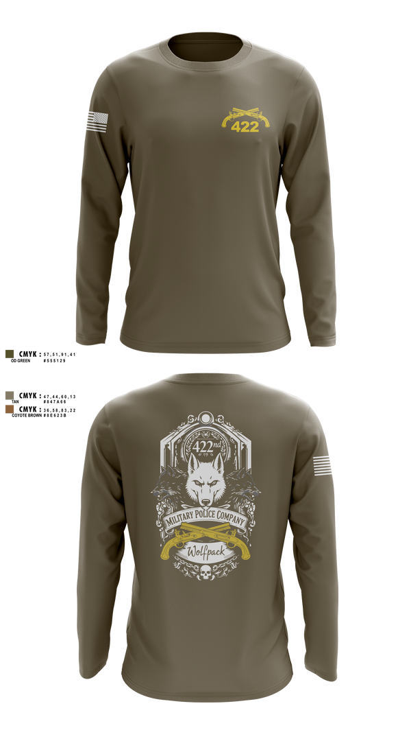 Long Sleeve Performance Shirt, 422nd Military Police Company, Army, Teamtime, Team time, sublimation, custom sports apparel, team uniforms, spirit wear, spiritwear, sports uniforms, custom shirts, team store, custom team store, fundraiser sports, apparel fundraiser