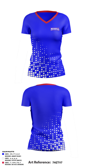 Womens Short Sleeve Vneck Shirt, Merrill Girls Swim Team, Swimming, Teamtime, Team time, sublimation, custom sports apparel, team uniforms, spirit wear, spiritwear, sports uniforms, custom shirts, team store, custom team store, fundraiser sports, apparel fundraiser