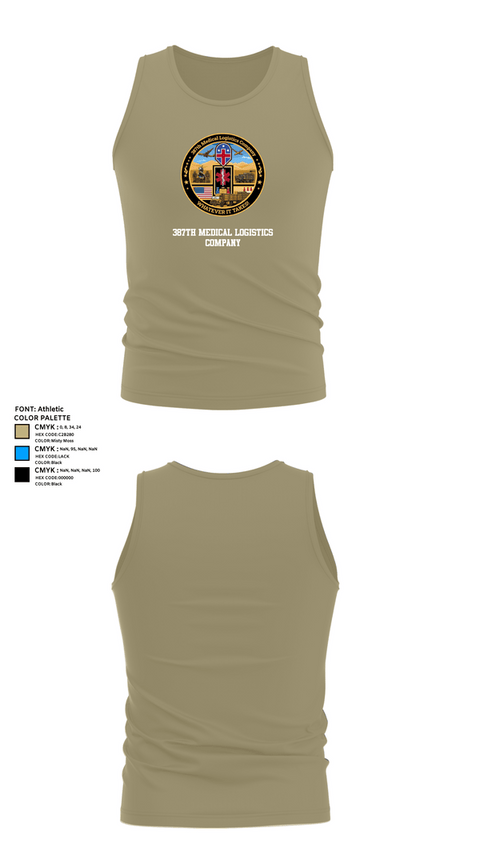 Tank Top, 387th Medical Logistics Company, Army, Teamtime, Team time, sublimation, custom sports apparel, team uniforms, spirit wear, spiritwear, sports uniforms, custom shirts, team store, custom team store, fundraiser sports, apparel fundraiser