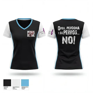 Womens Short Sleeve Vneck Shirt, Perros del Mal, Men's Soccer, Teamtime, Team time, sublimation, custom sports apparel, team uniforms, spirit wear, spiritwear, sports uniforms, custom shirts, team store, custom team store, fundraiser sports, apparel fundraiser