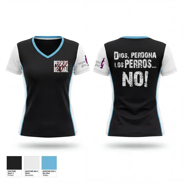 Womens Short Sleeve Vneck Shirt, Perros del Mal, Men's Soccer, Teamtime, Team time, sublimation, custom sports apparel, team uniforms, spirit wear, spiritwear, sports uniforms, custom shirts, team store, custom team store, fundraiser sports, apparel fundraiser