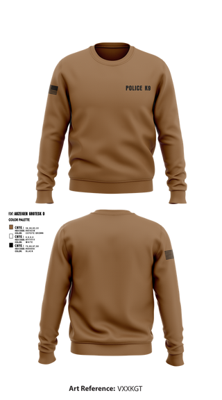 Crew Neck Sweatshirt, POLICE K9, , Teamtime, Team time, sublimation, custom sports apparel, team uniforms, spirit wear, spiritwear, sports uniforms, custom shirts, team store, custom team store, fundraiser sports, apparel fundraiser