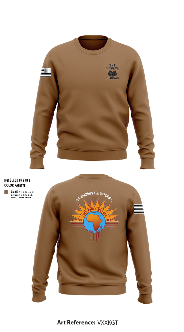 Crew Neck Sweatshirt, TF BATAAN S1, Army, Teamtime, Team time, sublimation, custom sports apparel, team uniforms, spirit wear, spiritwear, sports uniforms, custom shirts, team store, custom team store, fundraiser sports, apparel fundraiser