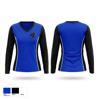 Womens Long Sleeve Vneck Shirt, GBR PANTHERS, , Teamtime, Team time, sublimation, custom sports apparel, team uniforms, spirit wear, spiritwear, sports uniforms, custom shirts, team store, custom team store, fundraiser sports, apparel fundraiser