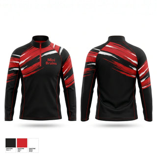 Quarter Zip Jacket, Mini Bruins, Cheer, Teamtime, Team time, sublimation, custom sports apparel, team uniforms, spirit wear, spiritwear, sports uniforms, custom shirts, team store, custom team store, fundraiser sports, apparel fundraiser
