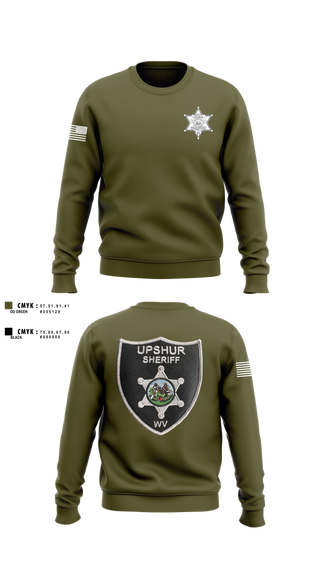 Crew Neck Sweatshirt, Upshur County Sheriff’s Office, Police, Teamtime, Team time, sublimation, custom sports apparel, team uniforms, spirit wear, spiritwear, sports uniforms, custom shirts, team store, custom team store, fundraiser sports, apparel fundraiser