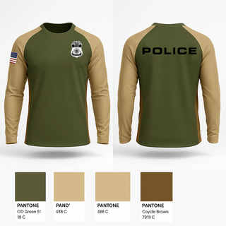 Long Sleeve Performance Shirt, POLICE, Police, Teamtime, Team time, sublimation, custom sports apparel, team uniforms, spirit wear, spiritwear, sports uniforms, custom shirts, team store, custom team store, fundraiser sports, apparel fundraiser