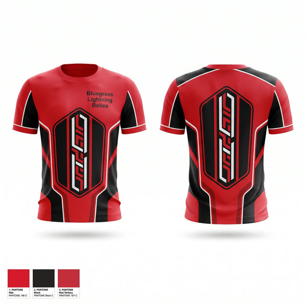 Short Sleeve Performance Shirt, Bluegrass Lightning Belles, Softball, Teamtime, Team time, sublimation, custom sports apparel, team uniforms, spirit wear, spiritwear, sports uniforms, custom shirts, team store, custom team store, fundraiser sports, apparel fundraiser