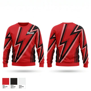 Crew Neck Sweatshirt, Diesel, Softball, Teamtime, Team time, sublimation, custom sports apparel, team uniforms, spirit wear, spiritwear, sports uniforms, custom shirts, team store, custom team store, fundraiser sports, apparel fundraiser