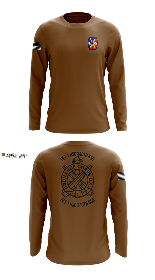 Long Sleeve Performance Shirt, DET 1 HSC 340TH BSB, Army, Teamtime, Team time, sublimation, custom sports apparel, team uniforms, spirit wear, spiritwear, sports uniforms, custom shirts, team store, custom team store, fundraiser sports, apparel fundraiser