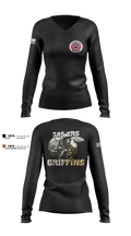 345th TRS 44562231 Women's Long Sleeve V-neck Shirt - 1