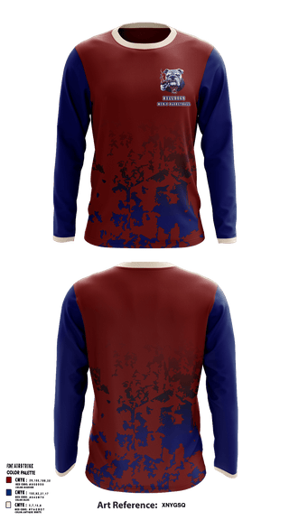 Long Sleeve Performance Shirt, Bulldogs, Men's Basketball, Teamtime, Team time, sublimation, custom sports apparel, team uniforms, spirit wear, spiritwear, sports uniforms, custom shirts, team store, custom team store, fundraiser sports, apparel fundraiser