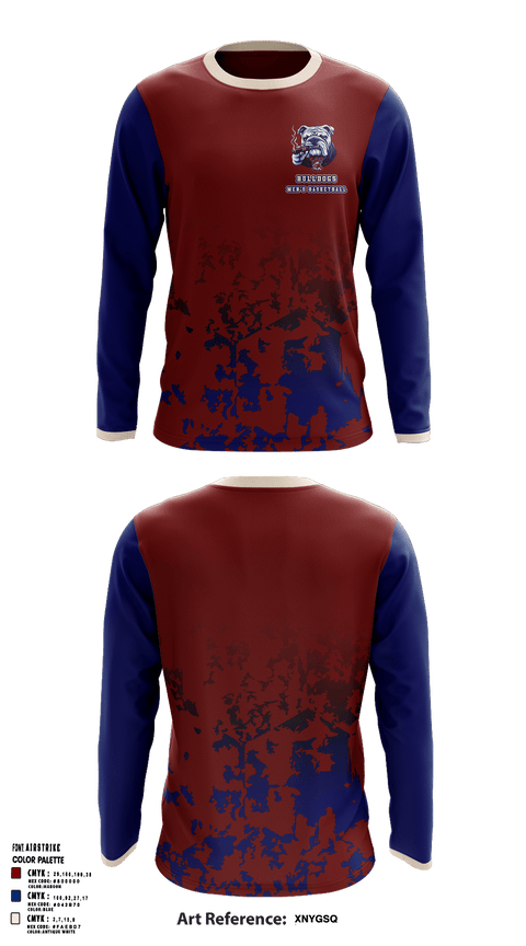 Long Sleeve Performance Shirt, Bulldogs, Men's Basketball, Teamtime, Team time, sublimation, custom sports apparel, team uniforms, spirit wear, spiritwear, sports uniforms, custom shirts, team store, custom team store, fundraiser sports, apparel fundraiser