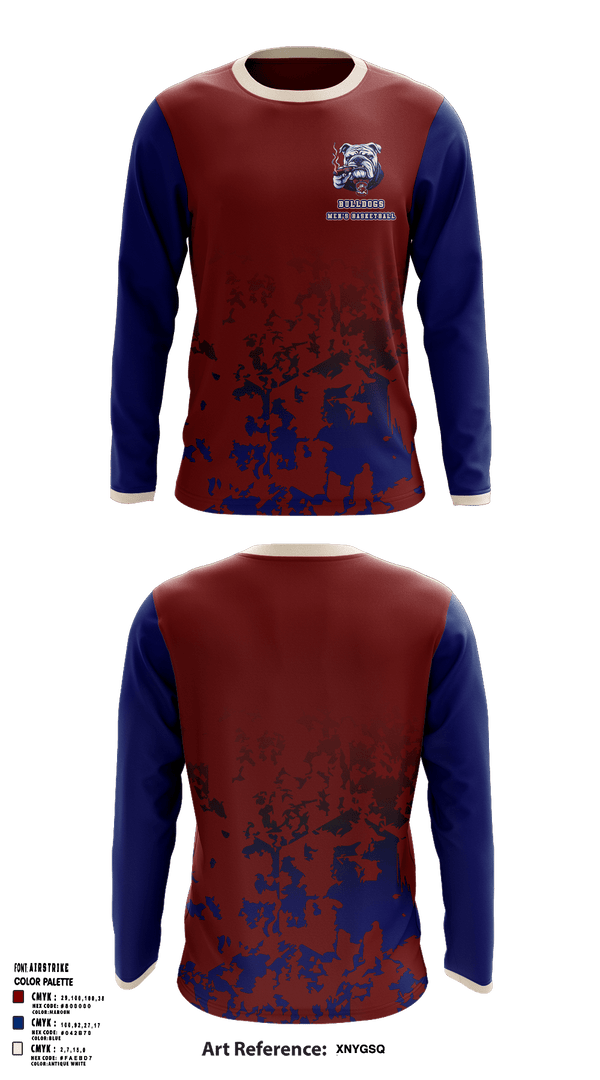 Long Sleeve Performance Shirt, Bulldogs, Men's Basketball, Teamtime, Team time, sublimation, custom sports apparel, team uniforms, spirit wear, spiritwear, sports uniforms, custom shirts, team store, custom team store, fundraiser sports, apparel fundraiser