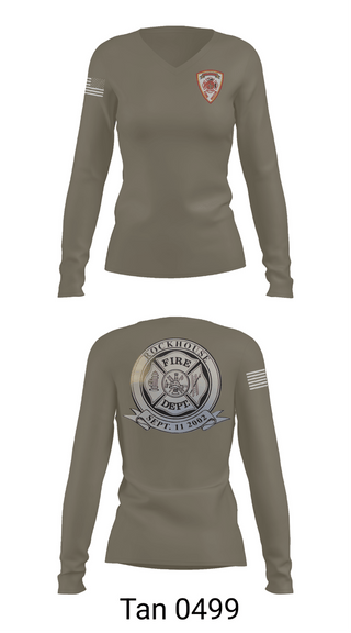 Womens Long Sleeve Vneck Shirt, Rockhouse vol Fire department, Fire Department, Teamtime, Team time, sublimation, custom sports apparel, team uniforms, spirit wear, spiritwear, sports uniforms, custom shirts, team store, custom team store, fundraiser sports, apparel fundraiser