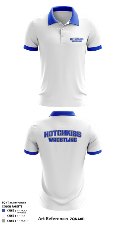 The Hotchkiss School / Hotchkiss Wrestling / Bearcats 19721687 Short Sleeve Performance Polo - 3