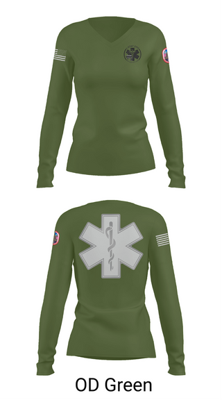 Womens Long Sleeve Vneck Shirt, I-STAT EMS, , Teamtime, Team time, sublimation, custom sports apparel, team uniforms, spirit wear, spiritwear, sports uniforms, custom shirts, team store, custom team store, fundraiser sports, apparel fundraiser