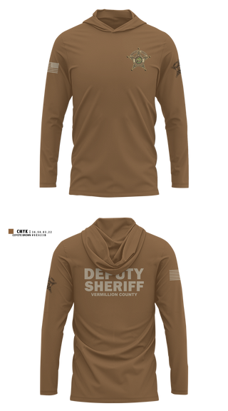 Long Sleeve Hooded Sun Shirt, Vermillion County Sheriff’s Office, Police, Teamtime, Team time, sublimation, custom sports apparel, team uniforms, spirit wear, spiritwear, sports uniforms, custom shirts, team store, custom team store, fundraiser sports, apparel fundraiser