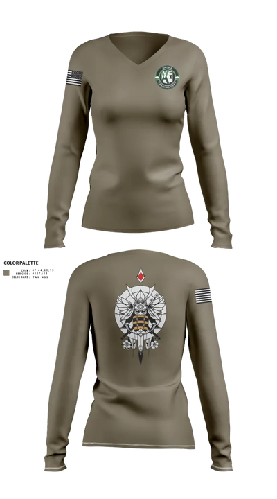 S7 16767122 Women's Long Sleeve V-neck Shirt - 22