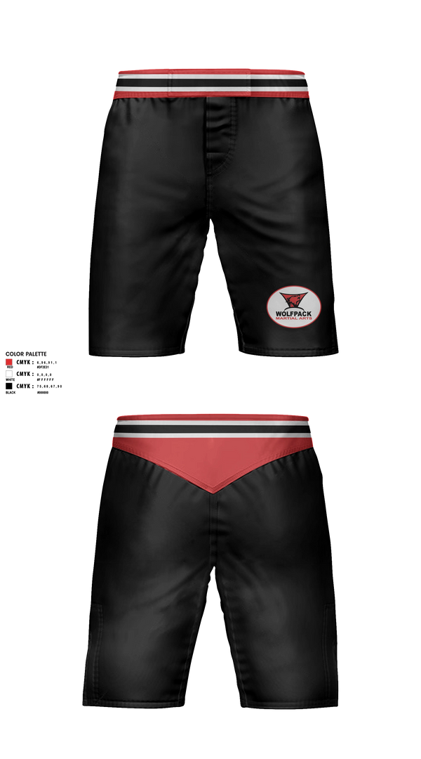 Fight Shorts, Wolfpack Martial Arts, , Teamtime, Team time, sublimation, custom sports apparel, team uniforms, spirit wear, spiritwear, sports uniforms, custom shirts, team store, custom team store, fundraiser sports, apparel fundraiser