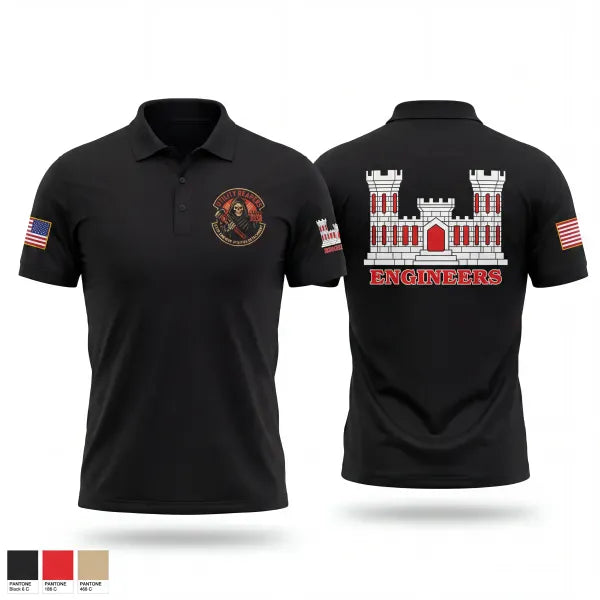 Short Sleeve Performance Polo, 333rd Engineer Detachment, Army, Teamtime, Team time, sublimation, custom sports apparel, team uniforms, spirit wear, spiritwear, sports uniforms, custom shirts, team store, custom team store, fundraiser sports, apparel fundraiser